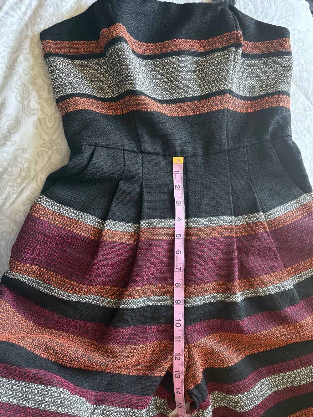 Anthropologie Corey Lynn Calter Nina Striped Strapless Wide Leg Jumpsuit size 6 - Picture 6 of 7